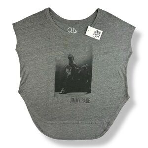Rare 🎸CHASER Jimmy Page Oversized Tank Top in Gray Size Medium (NWT)